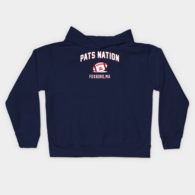 pats nation est 1960 Kids Hoodie by rsclvisual